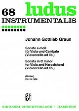 Johann Gottlieb Graun Notenblätter Sonate c-Moll für Viola und Cembalo