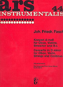 Johann Friedrich Fasch Notenblätter Konzert d-Moll für Oboe, Violine und