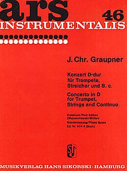 Christoph Graupner Notenblätter Konzert D-Dur für Trompete