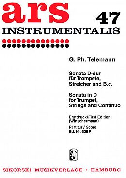 Georg Philipp Telemann Notenblätter Sonate D-Dur für Trompete
