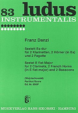 Franz Danzi Notenblätter Sextett Es-Dur für 2 Klarinetten, 2 Hörner