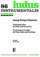 Georg Philipp Telemann Notenblätter Triosonate G-Dur für Flöte