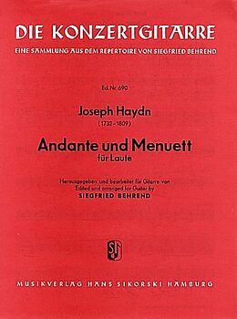 Franz Joseph Haydn Notenblätter ANDANTE UND MENUETT FUER LAUTE