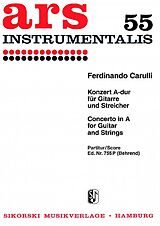 Ferdinando Carulli Notenblätter Konzert A-Dur für Gitarre