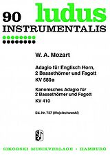Wolfgang Amadeus Mozart Notenblätter ADAGIO KV580A UND KANONISCHES
