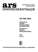 Johann Sebastian Bach Notenblätter Konzert C-Dur nach BWV1055