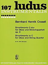 Bernhard Henrik Crusell Notenblätter Divertimento C-Dur op.9 für