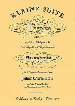 Julius Weissenborn Notenblätter Kleine Suite für 3 Fagotte oder