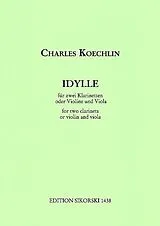 Charles Louis Eugene Koechlin Notenblätter Idylle für 2 Klarinetten