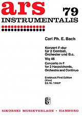 Carl Philipp Emanuel Bach Notenblätter Konzert F-Dur Wq46 für