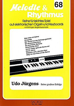Udo Jürgens Notenblätter Udo Jürgens seine grossen Erfolge