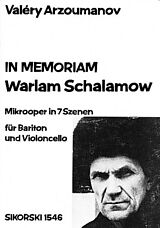 Valéry Aarzoumanov Notenblätter In memoriam Warlam Schalamow