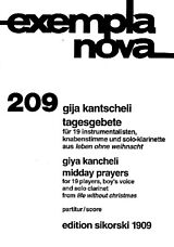 Gija (Kancheli) Kantscheli Notenblätter Tagesgebete für 19 Instrumentalisten