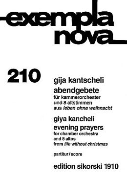 Gija (Kancheli) Kantscheli Notenblätter Abendgebete für Kammerorchester