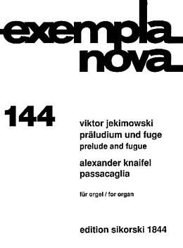 Viktor Jekimowski Notenblätter Präludium und Fuge für Orgel