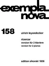 Ulrich Leyendecker Notenblätter Ricercar für 2 Klaviere