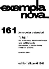 Jens-Peter Ostendorf Notenblätter 1791 FUER KLARINETTE, 3 BASSETT