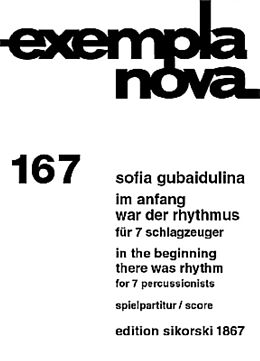 Sofia Gubaidulina Notenblätter Im Anfang war der Rhythmus