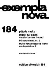 Peteris Vasks Notenblätter Musik für einen verstorbenen Freund