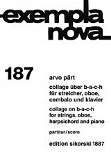 Arvo Pärt Notenblätter Collage über B-A-C-H für