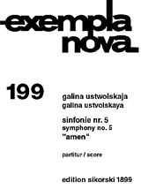 Galina Ustwolskaja Notenblätter Sinfonie Nr.5 Amen