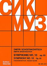 Dimitri Schostakowitsch Notenblätter Sinfonie Nr.10 op.93