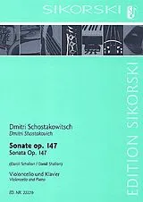 Dimitri Schostakowitsch Notenblätter Sonate op.147