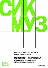 Dimitri Schostakowitsch Notenblätter Moderato und Tarantella aus der Filmmusik op.97