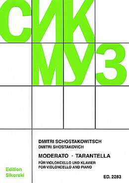 Dimitri Schostakowitsch Notenblätter Moderato und Tarantella aus der Filmmusik op.97