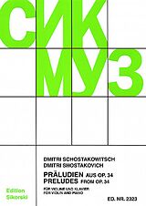 Dimitri Schostakowitsch Notenblätter 19 Präludien aus op.34 für