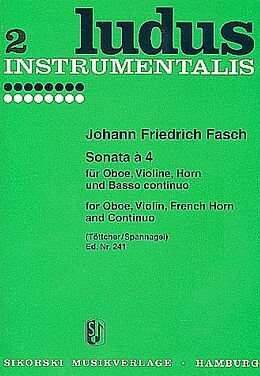 Johann Friedrich Fasch Notenblätter Sonata à 4 für Oboe, Violine