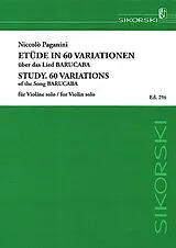 Nicolò Paganini Notenblätter Etüde in 60 Variationen über das