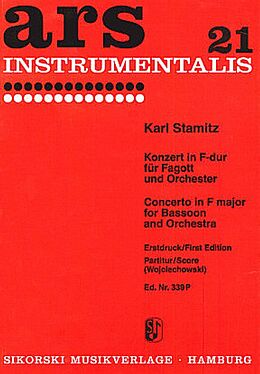 Karl Philipp Stamitz Notenblätter Konzert F-Dur für Fagott und