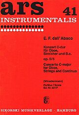 Evaristo Felice Dall'Abaco Notenblätter Konzert C-Dur op.5,5 für Oboe und
