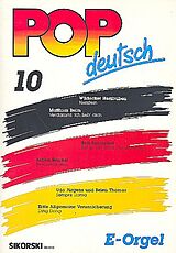  Notenblätter Pop deutsch Band 10für E-Orgel