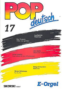  Notenblätter Pop deutsch Band 17 für E-Orgel