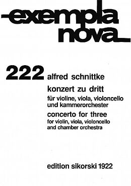Alfred Schnittke Notenblätter Konzert zu dritt für Violine