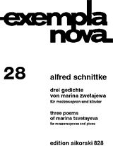 Alfred Schnittke Notenblätter 3 Gedichte von Marina Zwetajewa
