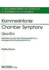 Dimitri Schostakowitsch Notenblätter Kammersinfonie op.83a