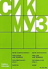 Dimitri Schostakowitsch Notenblätter Präludium und Scherzo op.11