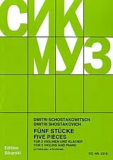 Dimitri Schostakowitsch Notenblätter 5 Stücke