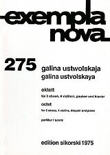 Galina Ustwolskaja Notenblätter Oktett für 2 Oboen, 4 Violinen
