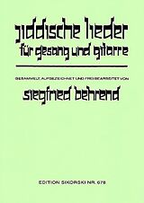 Siegfried Behrend Notenblätter Jiddische Lieder für