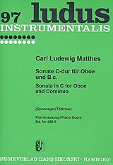 Carl Ludwig Matthes Notenblätter Sonate C-Dur für Oboe und Bc