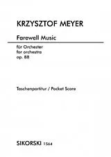 Krzysztof Meyer Notenblätter Farewell Music für Orchester