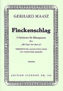Gerhard Maasz Notenblätter Finckenschlag für Flöte, Oboe