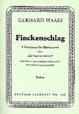 Gerhard Maasz Notenblätter Finckenschlag für Flöte, Oboe