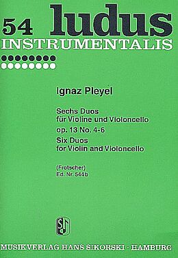 Ignaz Joseph Pleyel Notenblätter 6 Duos op.13 (Nr.4-6)