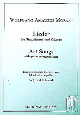 Wolfgang Amadeus Mozart Notenblätter Lieder für Singstimme und Gitarre