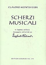 Claudio Monteverdi Notenblätter Scherzi musicali für